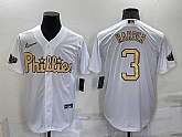 Philadelphia Phillies #3 Bryce Harper White 2022 All Star Stitched Cool Base Nike Jersey,baseball caps,new era cap wholesale,wholesale hats